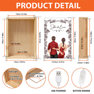 Wine Cork Collecter - Personalized Couple Picture Frame Light Box