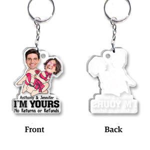 I'm Yours - Personalized Couple Transparent Keychain