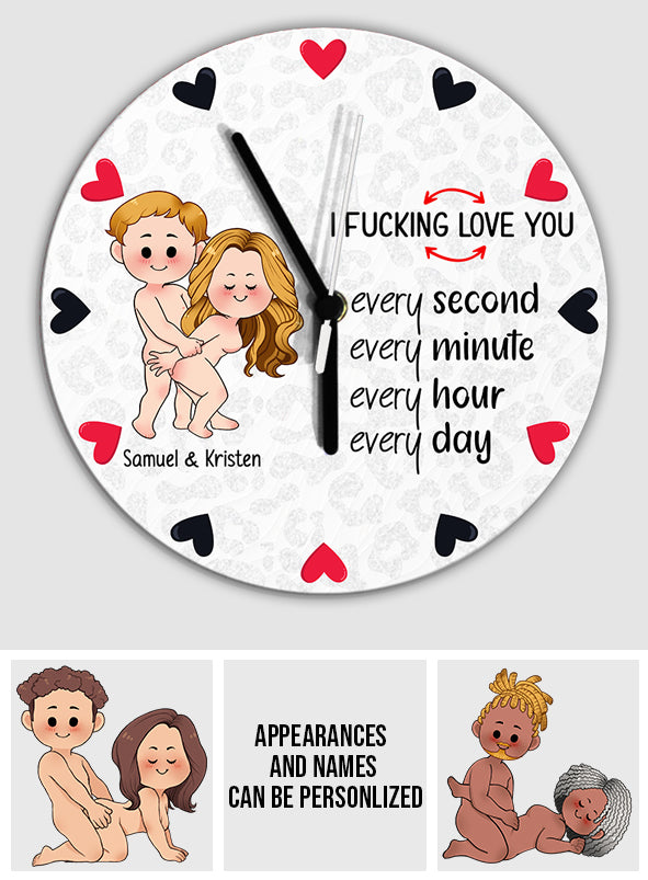 I Love You - gift for husband, wife, boyfriend, girlfriend - Personalized Wall Clock