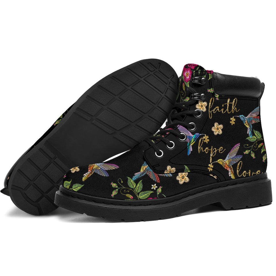 Faith Hope Love Autism Awareness All Season Boots 0622