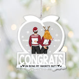 Congrats On Being My Favorite - gift for husband, wife, boyfriend, girlfriend - Personalized Transparent Ornament