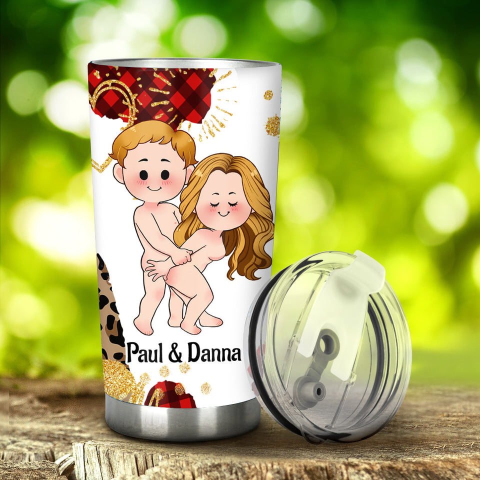 I Adore You And Love Every Part Of You - Personalized Couple Tumbler