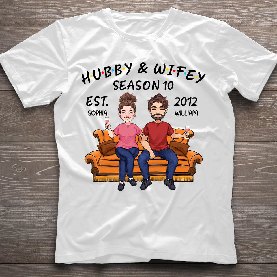 Hubby And Wifey - Personalized Couple T-shirt And Hoodie