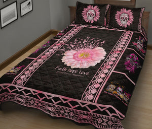 Fight Like A Girl Breast Cancer Awareness  Quilt Set 0622