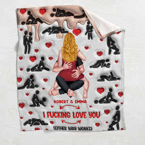 I Love You - Personalized Couple Blanket