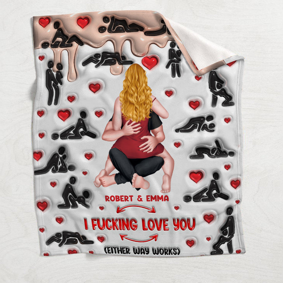 I Love You - Personalized Couple Blanket