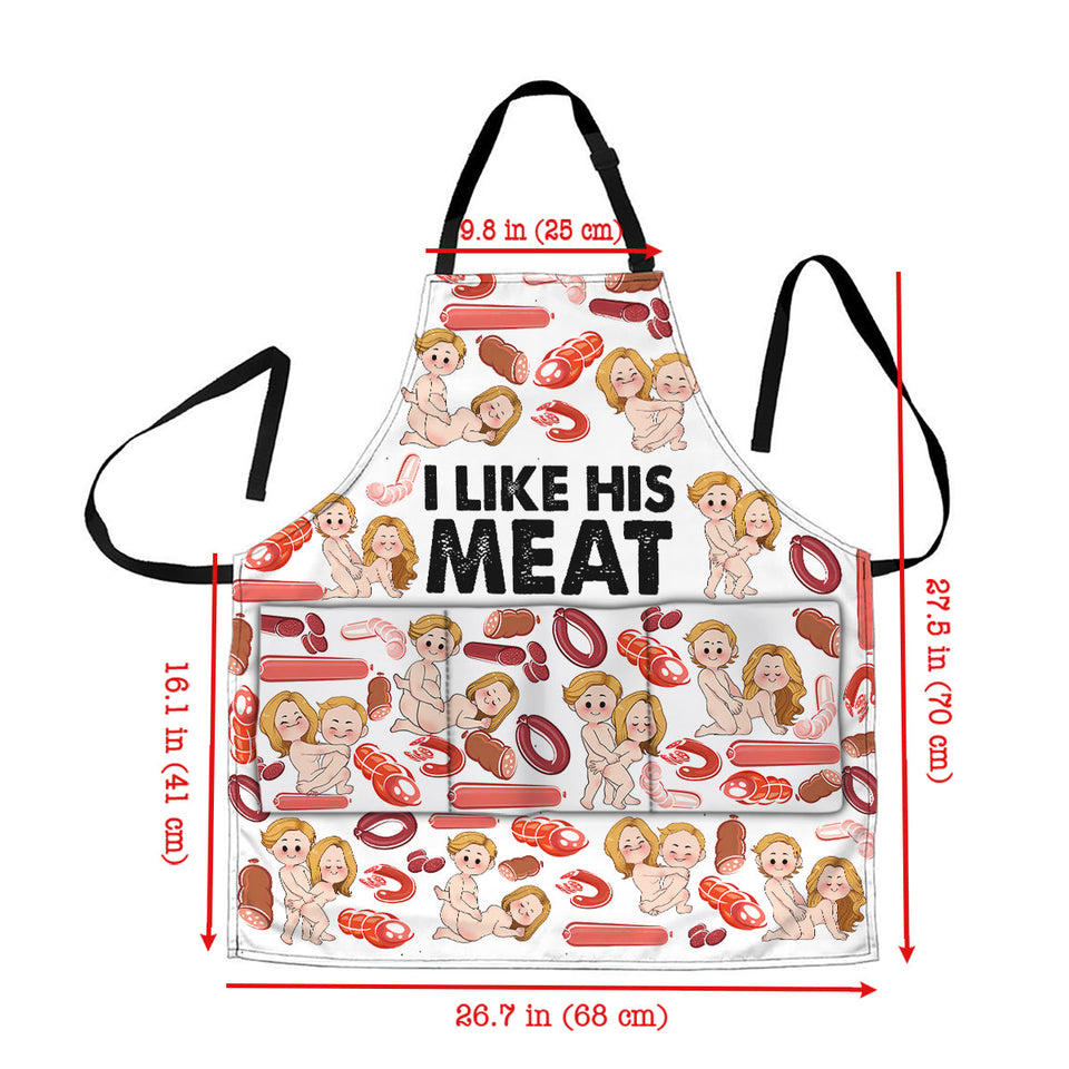 I Like her Buns, I Like His Meat - Personalized Couple Apron