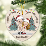 Bend Me Over I Mean Merry Christmas - Personalized Couple Ornament