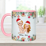 Christmas Is Coming - Personalized Couple Accent Mug