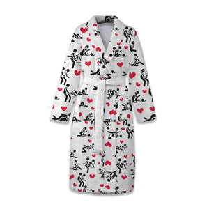 I Love You - Personalized Couple Pajama Kimono Robe