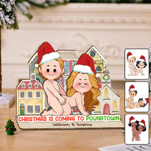 Christmas is Coming to Poundtown - Personalized Couple 1 Layered Big Freestanding