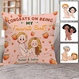 Congrats On Being My Favorite Butt - gift for boyfriend, girlfriend, wife, husband - Personalized Throw Pillow