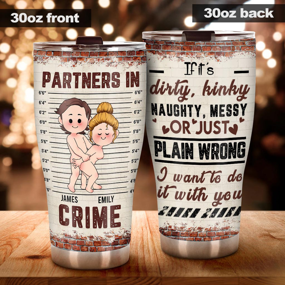 Partner In Crime - Personalized Couple Tumbler