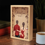 Wine Cork Collecter - Personalized Couple Picture Frame Light Box