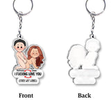 I Love You - Personalized Couple Keychain