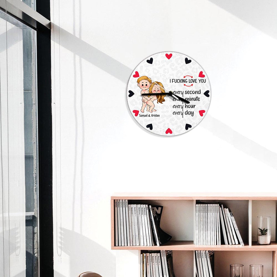 I Love You - gift for husband, wife, boyfriend, girlfriend - Personalized Wall Clock