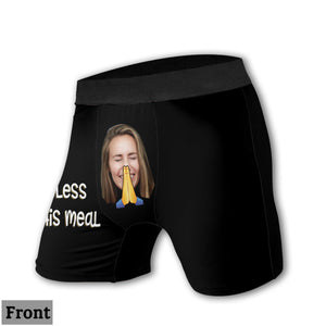 Bless This Meal - Personalized Couple Women Briefs & Men Boxer Briefs