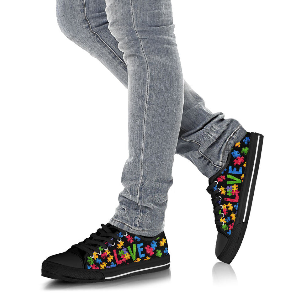 Puzzle Pieces Autism Awareness Low Top Shoes 0622