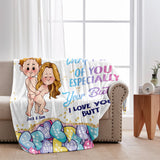 I Adore You And Love Every Part Of You - Personalized Couple Blanket