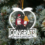 Congrats On Being My Favorite - gift for husband, wife, boyfriend, girlfriend - Personalized Transparent Ornament