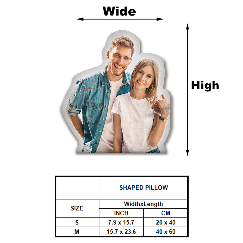 Custom Photo Humanoid - Personalized Couple Shaped Pillow