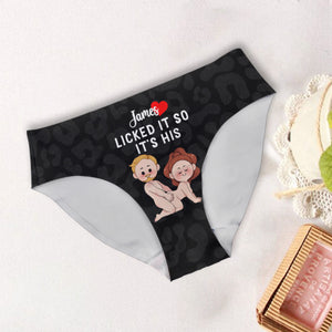 She Sucked It So It's Hers & He Licked It So It's His - Personalized Couple Women Briefs & Men Boxer Briefs