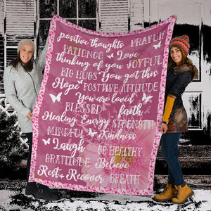 Breast Cancer Warrior Breast Cancer Awareness Blanket 0622