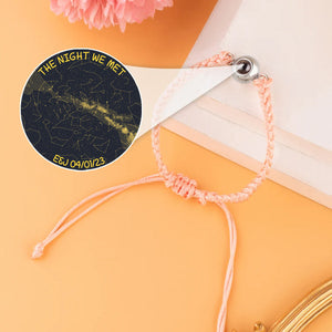 The Night We Met Custom Star Map - gift for boyfriend, husband, wife, girlfriend - Personalized Projection Bracelet