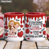 I Love You - Personalized Couple Accent Mug