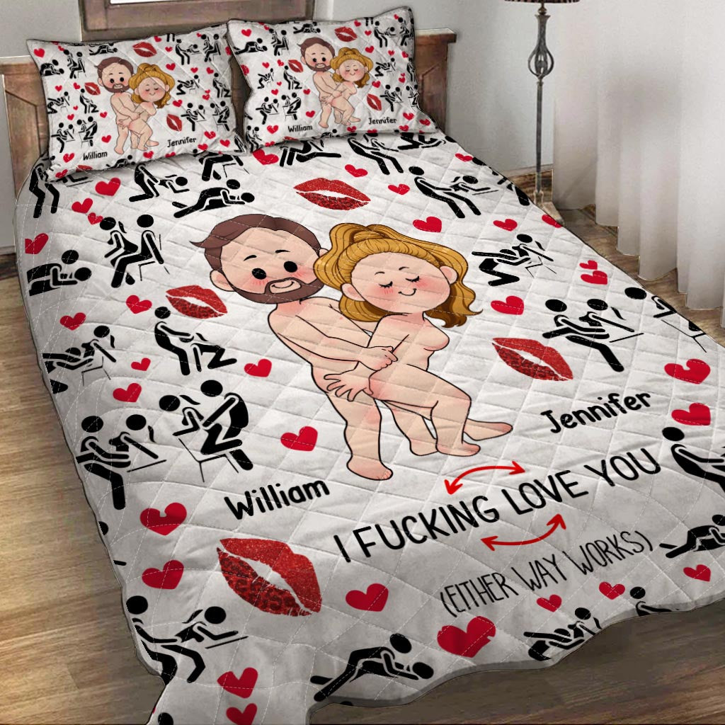 I Love You - Personalized Couple Quilt Set