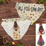 All You Can Eat Adult Humor - Personalized Couple Women's Briefs