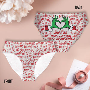 Matching Christmas Underwear For Couple - Personalized Couple Women Briefs & Men Boxer Briefs