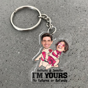 I'm Yours - Personalized Couple Transparent Keychain