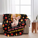 Thanks For Being So HOT - Personalized Couple Blanket