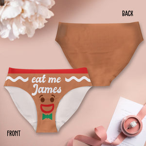 Eat Me Adult Humor - Personalized Couple Women's Briefs