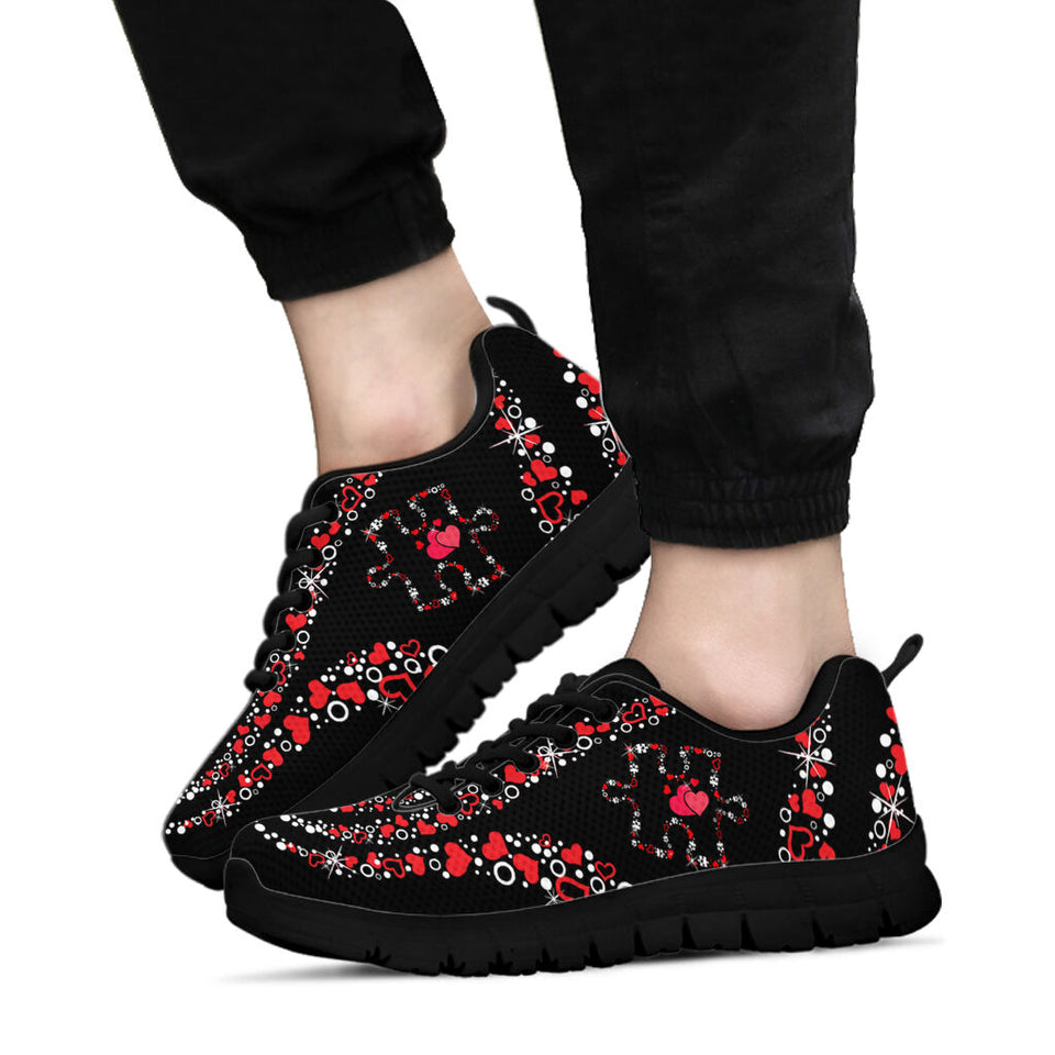 Love Someone With Autism Valentine Autism Awareness Sneakers 0622