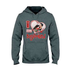 I Love My Boyfriend/Girlfriend/Husband/Wife - Personalized Couple T-shirt And Hoodie