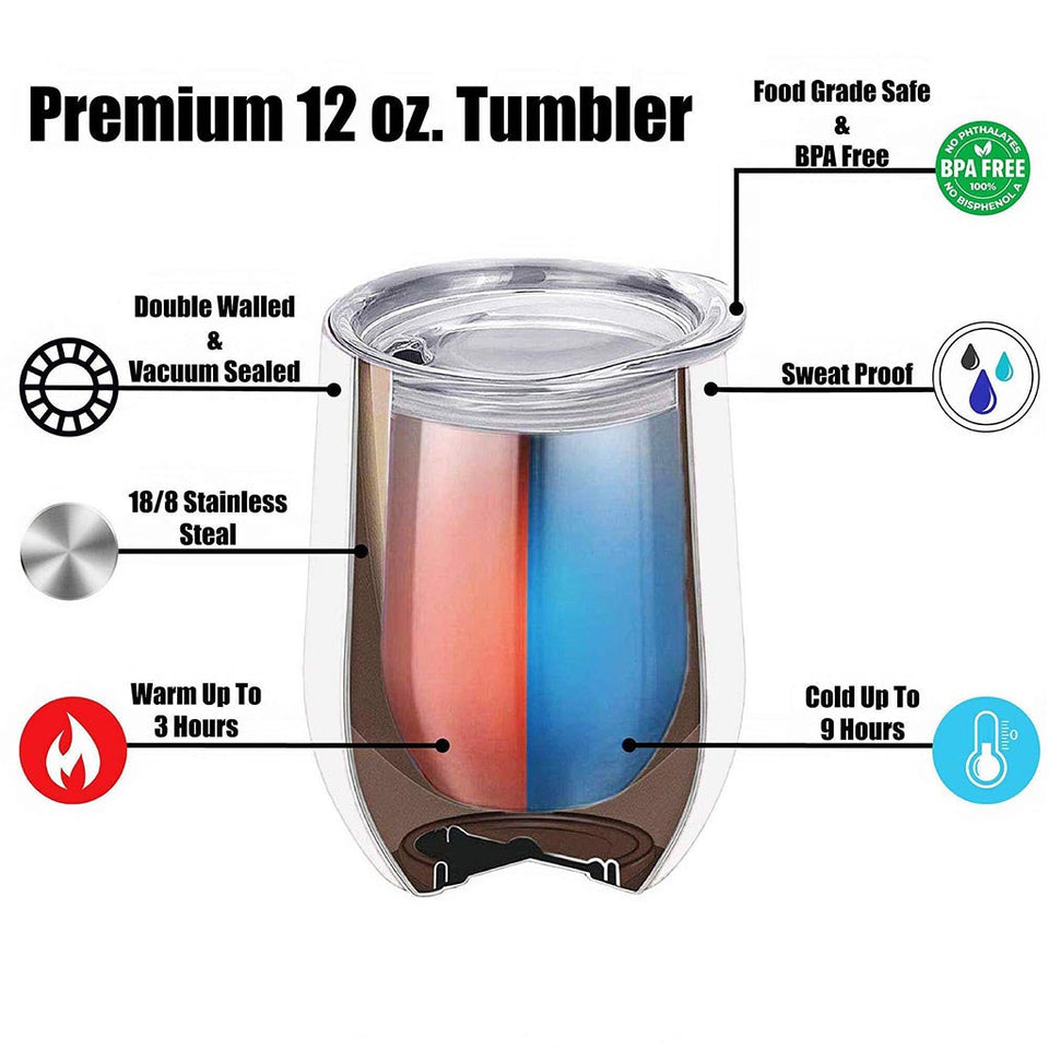 I Wear Teal And Purple - Personalized Suicide Prevention Wine Tumbler