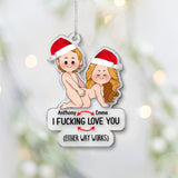 I Love You - Personalized Couple Ornament