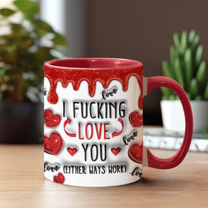 I Love You - Personalized Couple Accent Mug