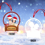 Let's Be Naughty - Personalized Couple Transparent Ornament