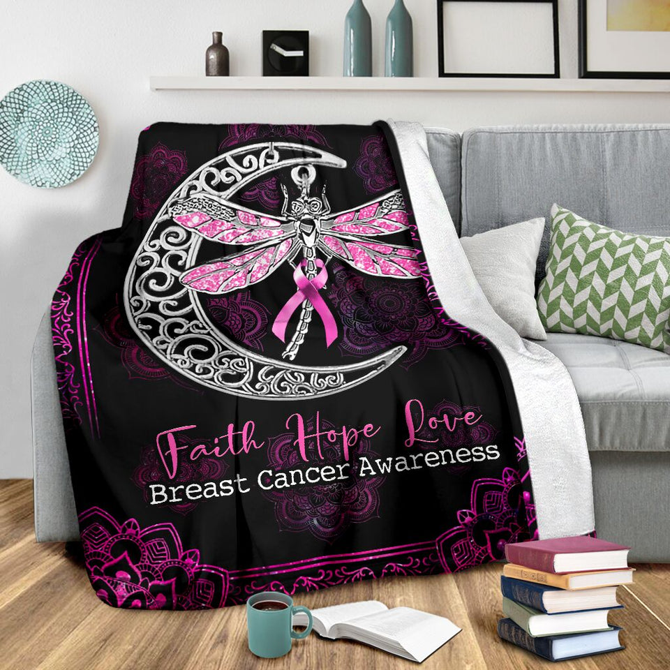 Never Give Up Breast Cancer Awareness Blanket 0622