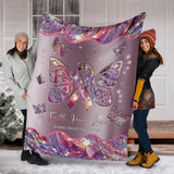 Faith Hope Love Breast Cancer Awareness Blanket 0622