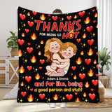 Thanks For Being So HOT - Personalized Couple Blanket