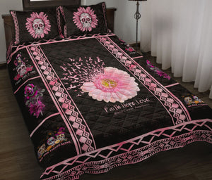 Fight Like A Girl Breast Cancer Awareness  Quilt Set 0622