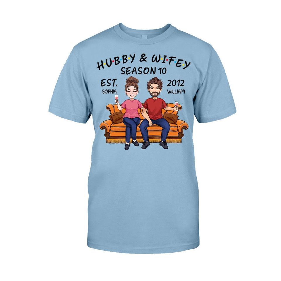 Hubby And Wifey - Personalized Couple T-shirt And Hoodie