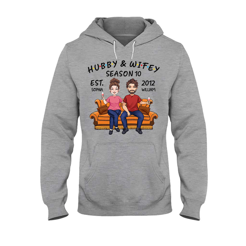 Hubby And Wifey - Personalized Couple T-shirt And Hoodie