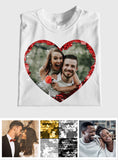 Custom Photo Sequin Shirt For Couples - gift for dog lover, cat lover - Personalized Sequin T-shirt