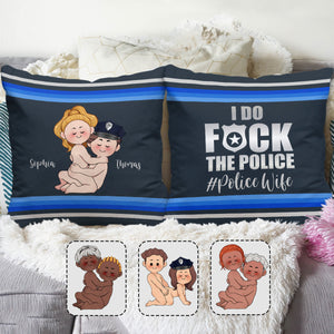 I Do Love The Police - Personalized Couple Throw Pillow