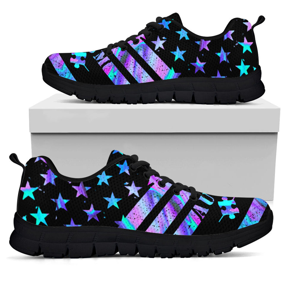 Autism Awareness American Flag Autism Awareness Sneakers 0622